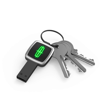 Square Shaped USB Flash Drive with Keyring and LED Logo Corporate Gifts Singapore