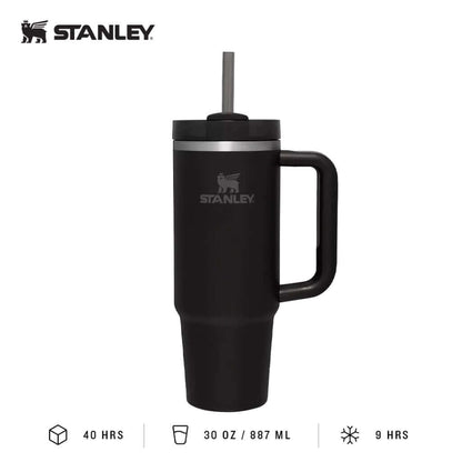 Stanley Quencher H2.O FlowState™ Tumbler Water Bottle 30oz in black with straw