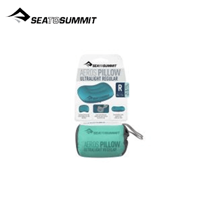 Sea To Summit Aeros Ultralight Pillow Regular packaging and product display for outdoor adventures.