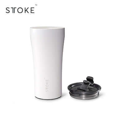 STTOKE Classic Insulated Ceramic Cup 16oz with lid, ideal for corporate gifts and stylish beverage enjoyment.