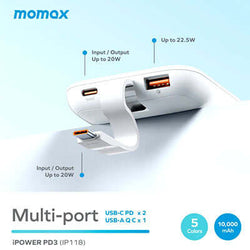 Momax iPower PD3 Power Bank with USB-C Cable 10000mAh Corporate Gifts Singapore