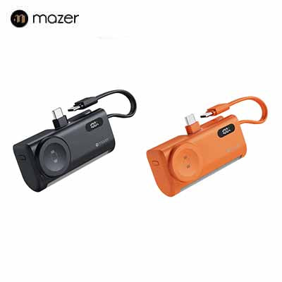 Mazer M-PC5.0W PowerCharge Pocket 2 PD20W with Apple Watch Charger Powerbank 5000mAh (CCC Certified)