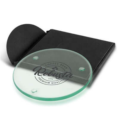 Venice Single Glass Coaster Round Corporate Gift Singapore