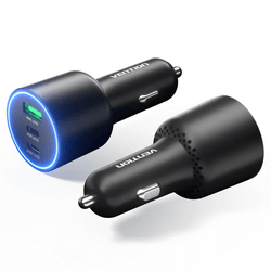 Vention 3 Ports USB C+C+A Car Charger