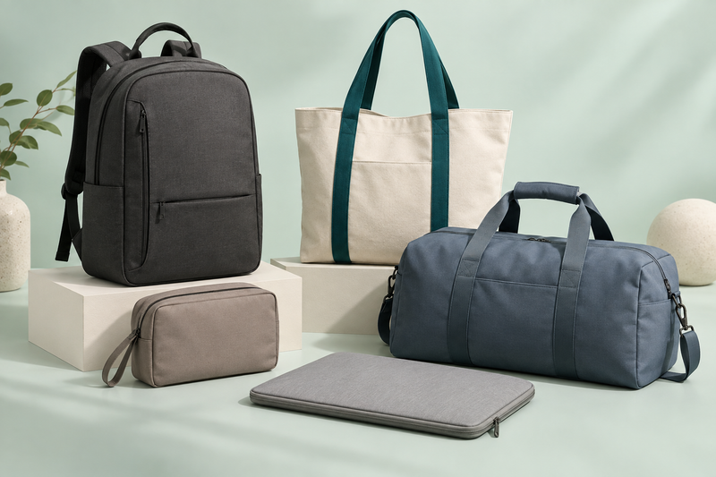 Bags and travel collection with backpack tote duffel pouch and laptop sleeve