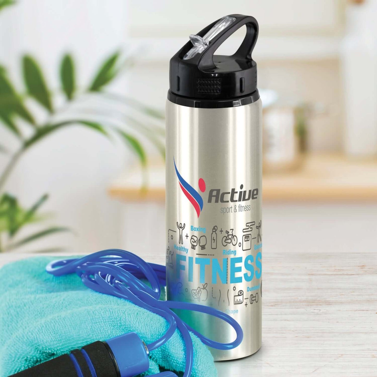 Oasis Bottle Flip Cap, stylish aluminium drink bottle with flip cap, ideal as a corporate gift for active lifestyles.