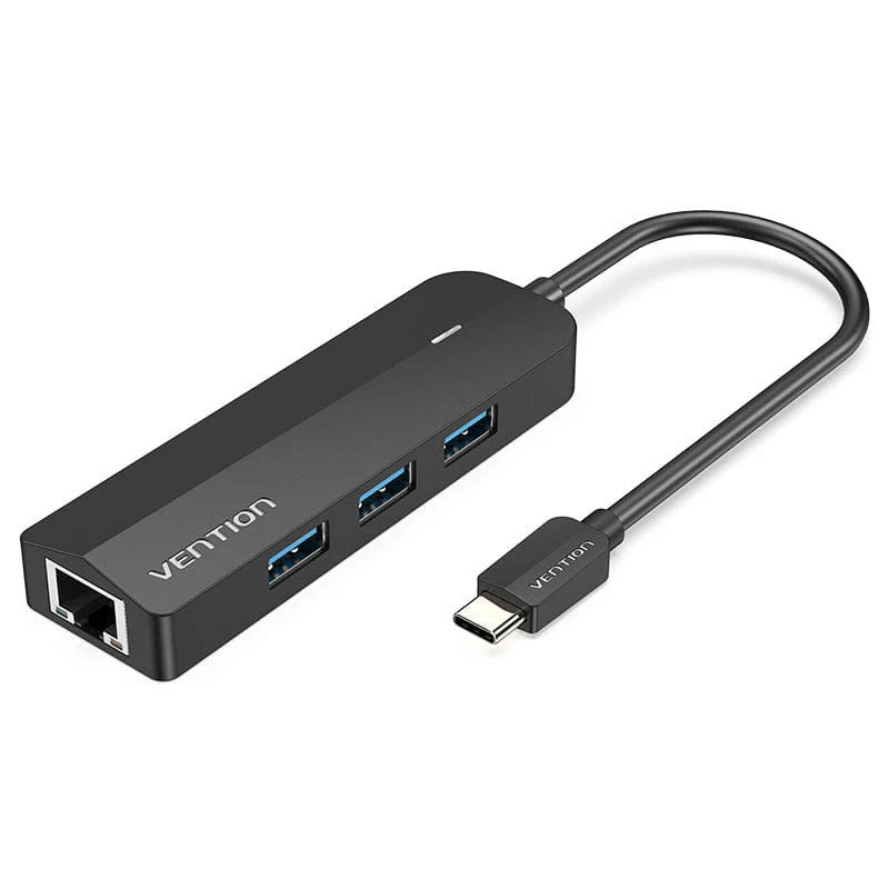 Vention 5-in-1 USB-C Hub with 3 USB 3.0 Ports for seamless connectivity and fast data transfer.