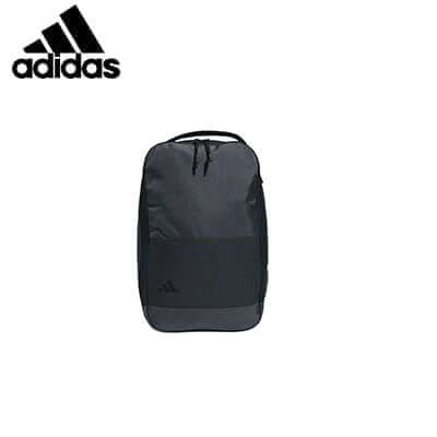 Adidas Grey Golf Shoe bag with two-way zip closure, made from 100% recycled polyester, ideal for golf shoe storage.
