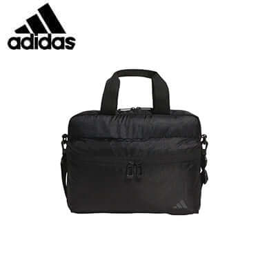adidas Shoulder Bag in black, ideal for daily use and corporate gifts, made from recycled polyester.