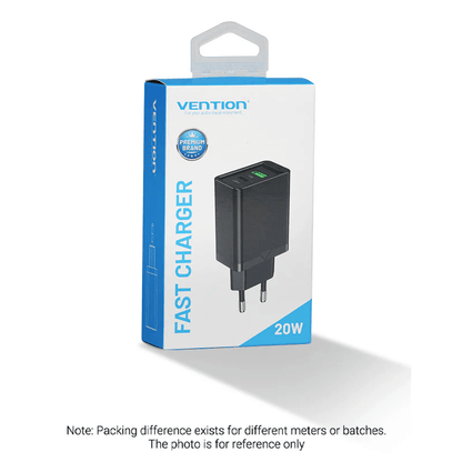 Vention 2-Port USB (A+C) Wall Charger (18W/20W)