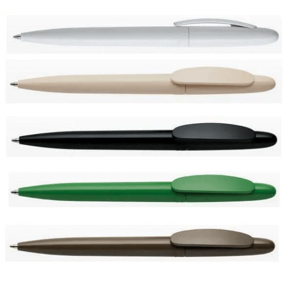 Maxema Icon Green IG2 – C Anti Bacterial Plastic Pen in five color options including green, black, beige, white, and brown.