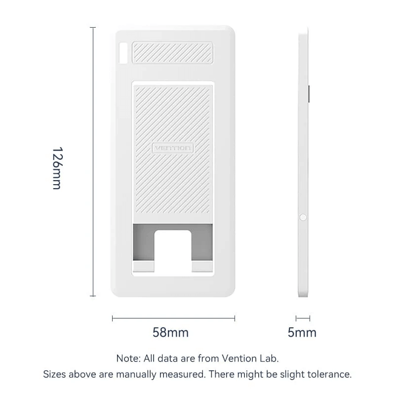 Vention Plastic Portable Phone Stand for Desk dimensions and design specifications