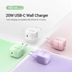 Vention Single Port USB-C Wall Charger 20W