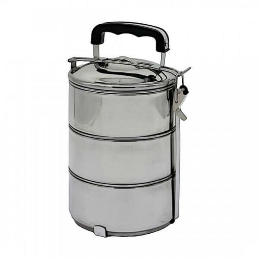 3 Layers Stainless Steel Lunch Box for meal storage, ideal as a corporate gift.