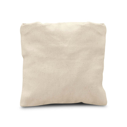 Cotton Mesh Foldaway Tote Bag - Small in natural, unbleached cotton fabric, showcasing its compact design.