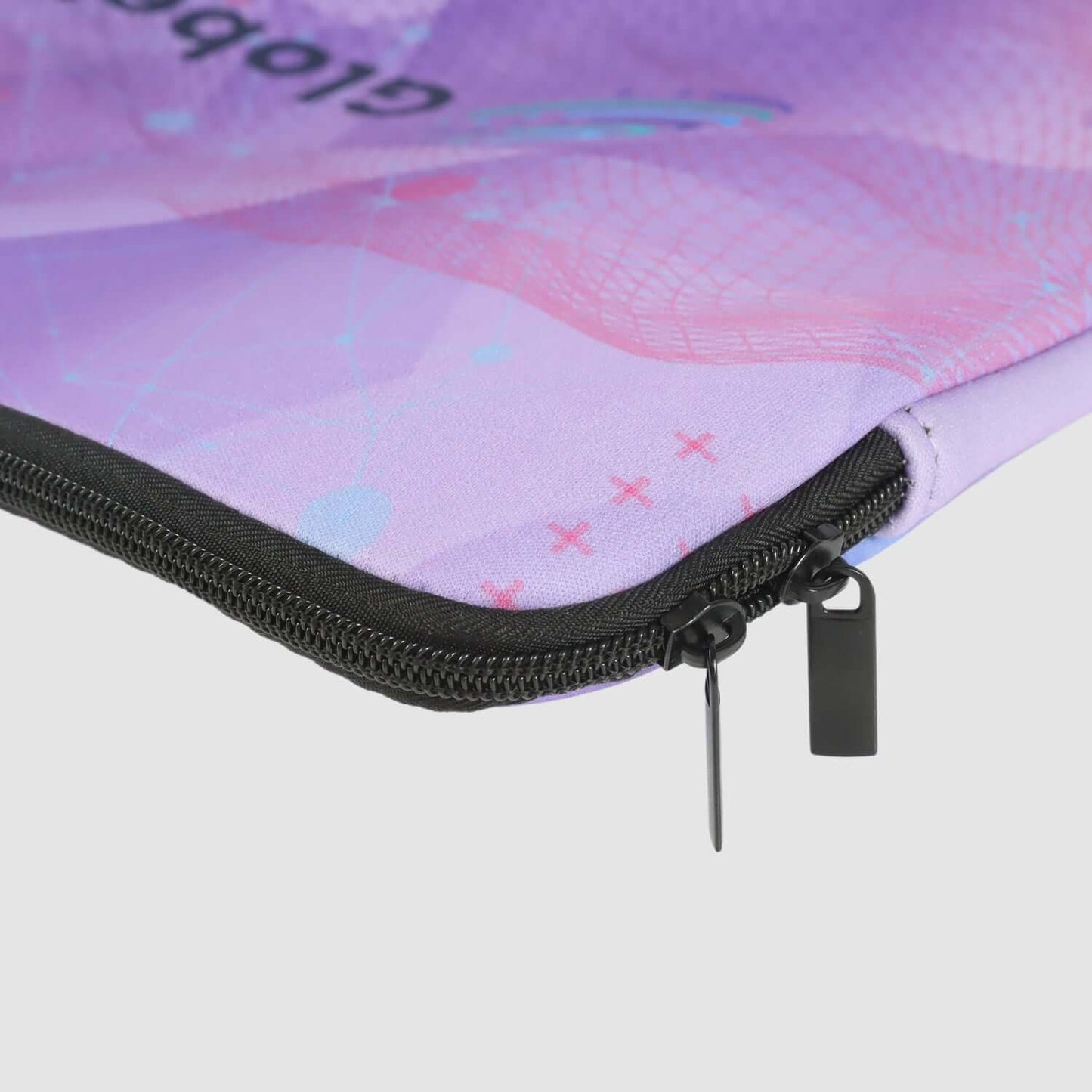 Custom Full Color Laptop Sleeve with neoprene outer shell and polyester lining, ideal corporate gift for laptops 14 to 17 inches.