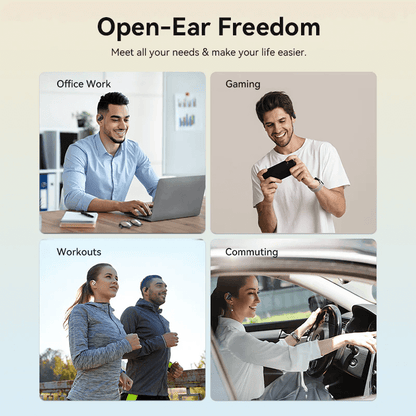 Vention Wireless Bluetooth Open Ear Headphones OpenBeat for office work, gaming, workouts, and commuting.