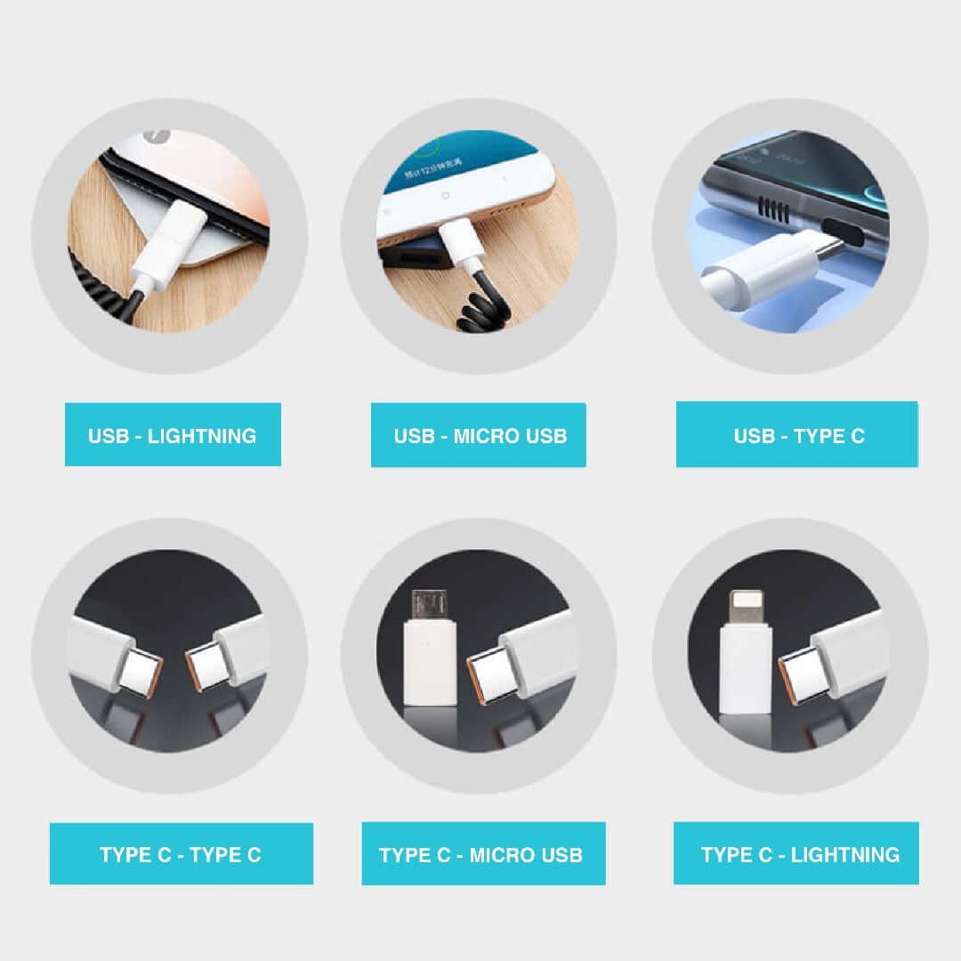 5 in 1 Quick Charge Spring Cable with Case Corporate Gifts Singapore