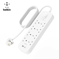 Belkin 8Way 2M Surge Protection Strip with USB A + C Corporate Gifts Singapore