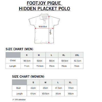 Footjoy Pique Hidden Placket Polo