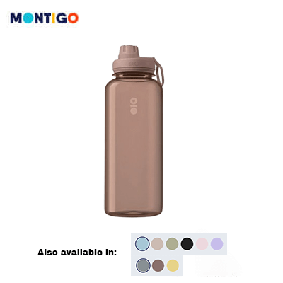 Montigo Go Bottle 1200ml in brown color, suitable for hydration on the go, also available in six vibrant colors.