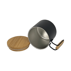 Stainless Steel Mug With Handle and Bamboo Lid Corporate Gifts Singapore