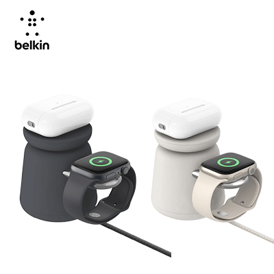 Belkin WIZ020 BoostCharge Pro 2-in-1 Wireless Charging Dock with MagSafe 15W Corporate Gifts Singapore