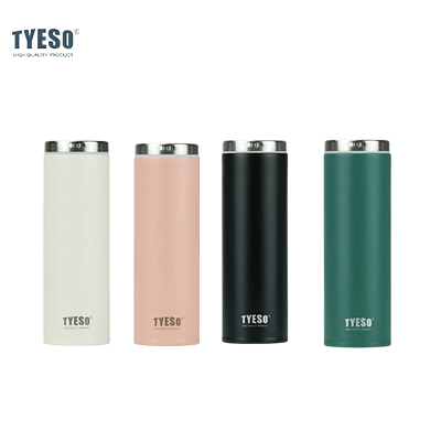 TYESO Small Size Bottle 10oz in four colors: white, pink, black, green for hydration and corporate gifts.