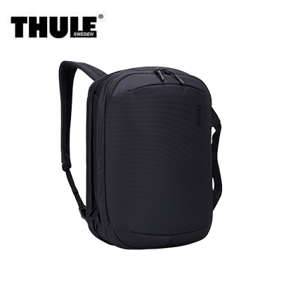 Thule Subterra 2 Convertiable Travel Bag 23L in sleek black design for travel and tech organization.