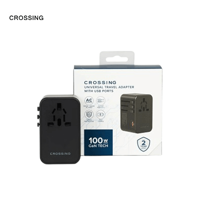 Crossing World Travel Adaptor 100W with 1 X USB-A + 3 X USB-C Corporate Gifts Singapore