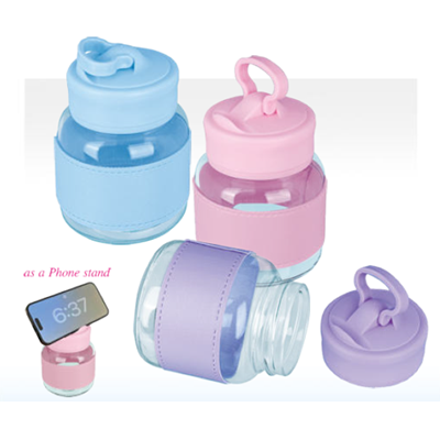 Mini Glass Bottle with Phone Stand