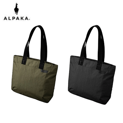 ALPAKA Flight Tote Bag (M) in olive green and black, perfect for modern travelers and corporate gifts.