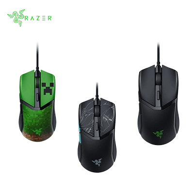 Razer Cobra Wired Gaming Mouse trio showcasing unique designs for gamers and corporate gifts.