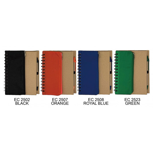 Eco Notepad with Non-Woven Pouch with Pen
