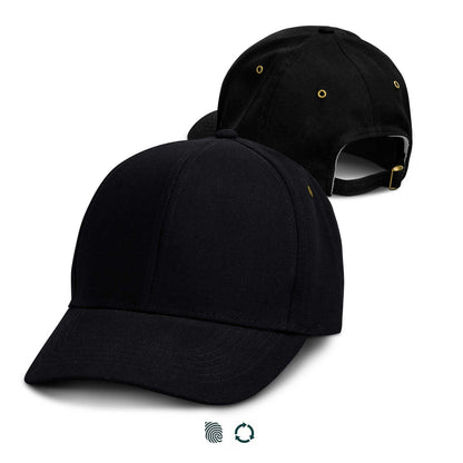 Essence Organic Cap in black, made from organic cotton, perfect for corporate gifts in Singapore.
