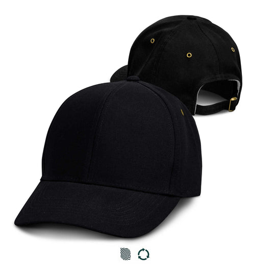 Essence Organic Cap in black, made from organic cotton, perfect for corporate gifts in Singapore.