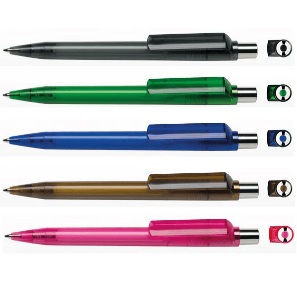 Maxema Ball Pen DOT D1 in various colors showcasing style for corporate gift use.