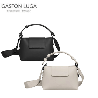 Gaston Luga Splashini Crossbody in black and white, a versatile and waterproof corporate gift for stylish individuals.