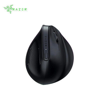 Razer Pro Click V2 Vertical Edition Wireless Gaming Mouse showing ergonomic design for comfort and efficiency.