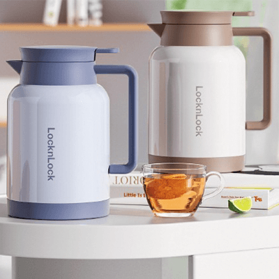 LocknLock Insulated Jug with tea cup, perfect for corporate gifts and outdoor activities.