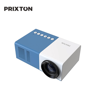 Prixton Mini Pro Cinema Projector showcasing compact design and user-friendly features for home entertainment.