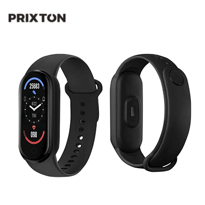 Prixton AT410 Smartband showing display and design for fitness tracking and health monitoring.