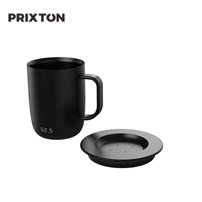 Prixton Tempo 300ml Smart Mug with charging coaster and LED display for temperature control.
