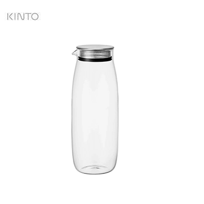 Kinto Unitea Water Carafe 1.1L, elegant heat-resistant glass design, perfect for serving tea.