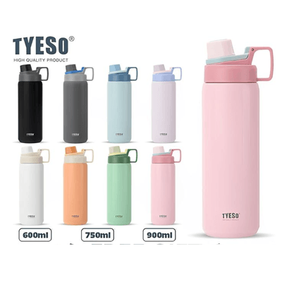 TYESO FIZZ Sports Bottle with Handle in various colors and sizes for hydration on the go.