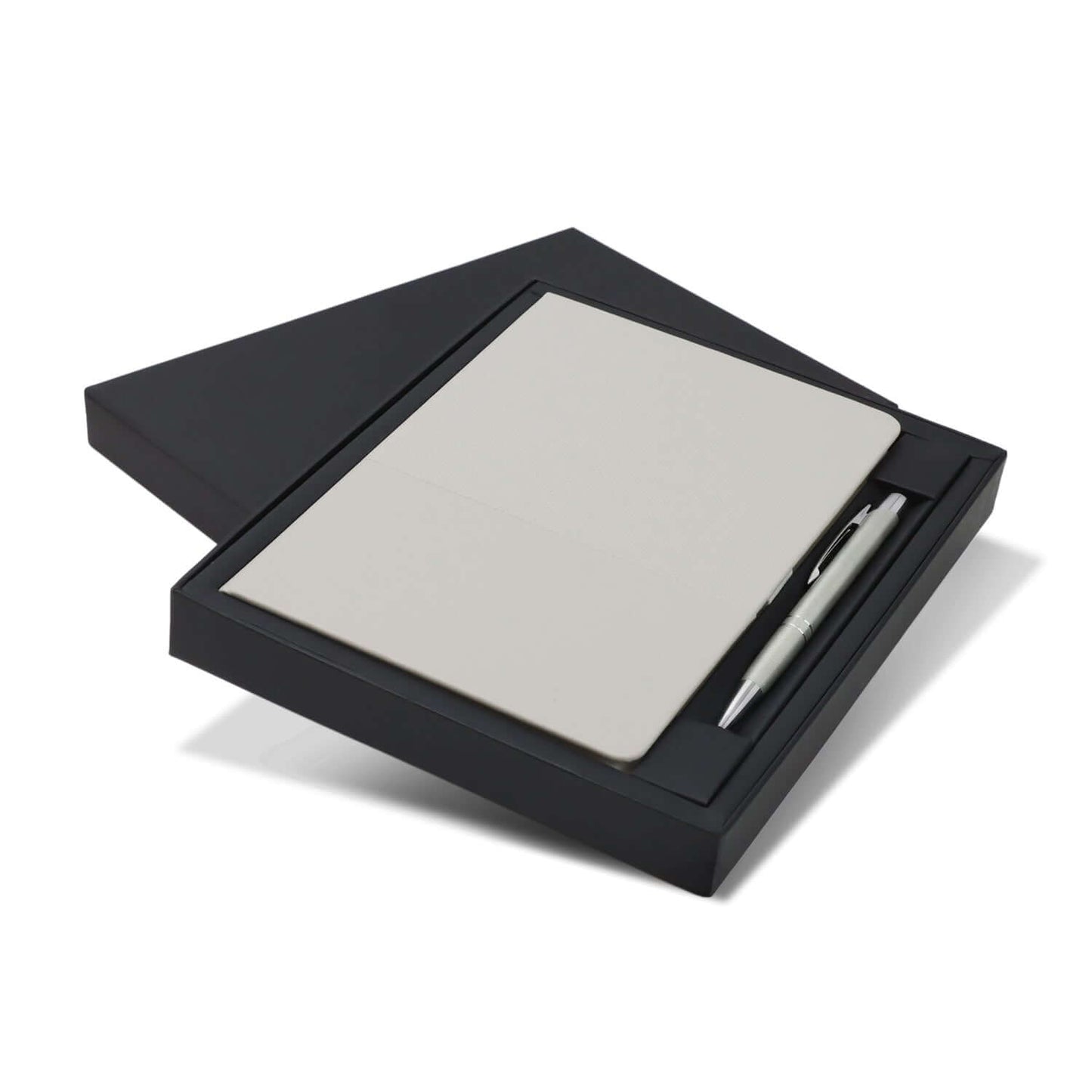 Harvard Notebook and Pen Gift Set displayed in a sleek box, highlighting its stylish and sustainable design.