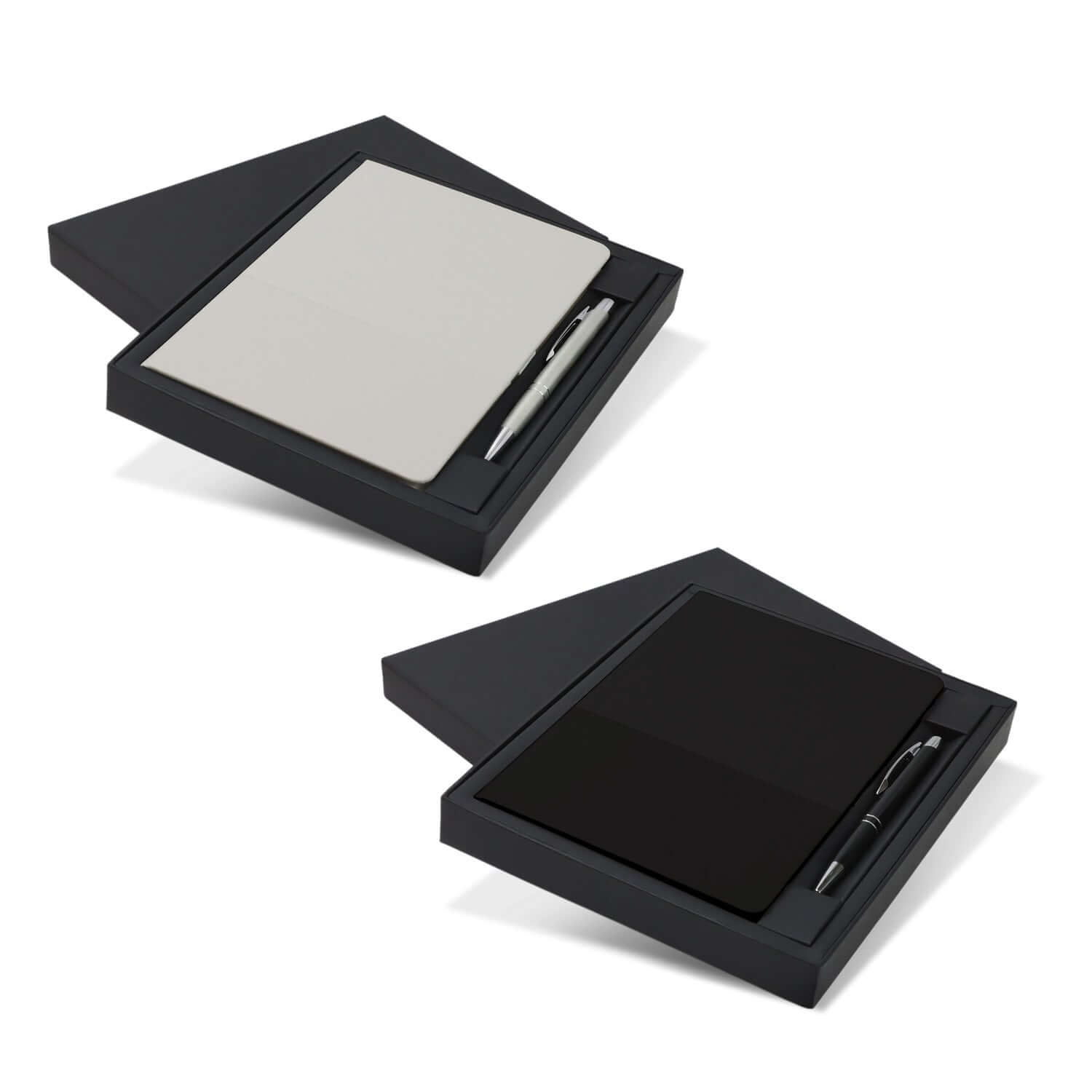 Harvard Notebook and Pen Gift Set in stylish packaging with a textured cover and sleek pen, ideal corporate gift.