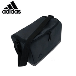 adidas Cooler Bag in sleek black with shoulder strap, perfect for a stylish and eco-friendly accessory.