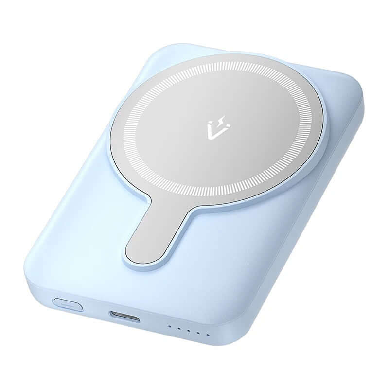 Vention 5000mAh Magnetic Wireless Power Bank 20W in blue, ideal for corporate gift and portable charging.