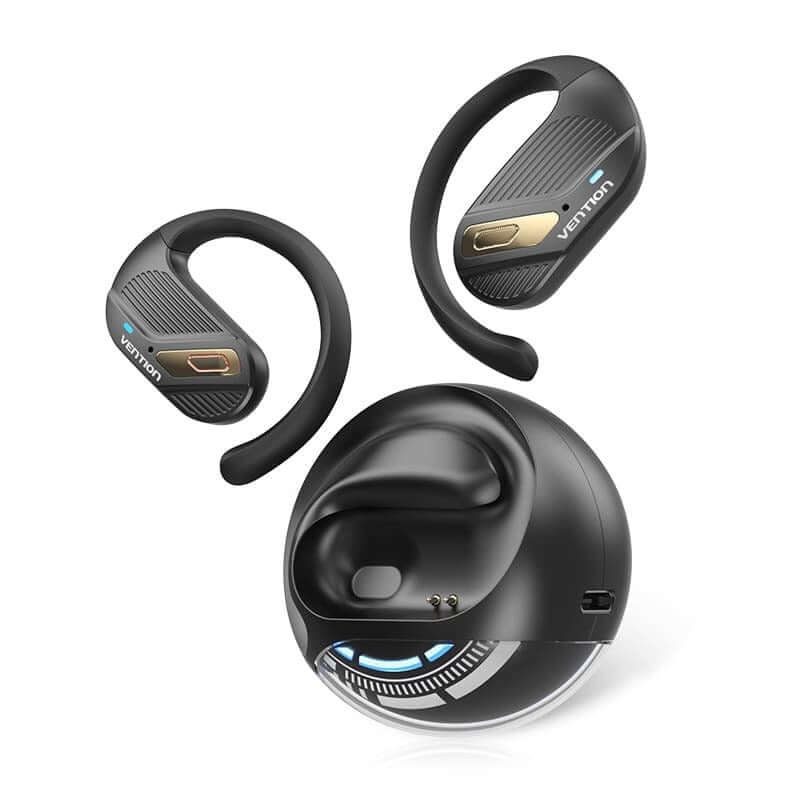 Vention Wireless Bluetooth Open Ear Headphones OpenBeat with sleek design and charging case.